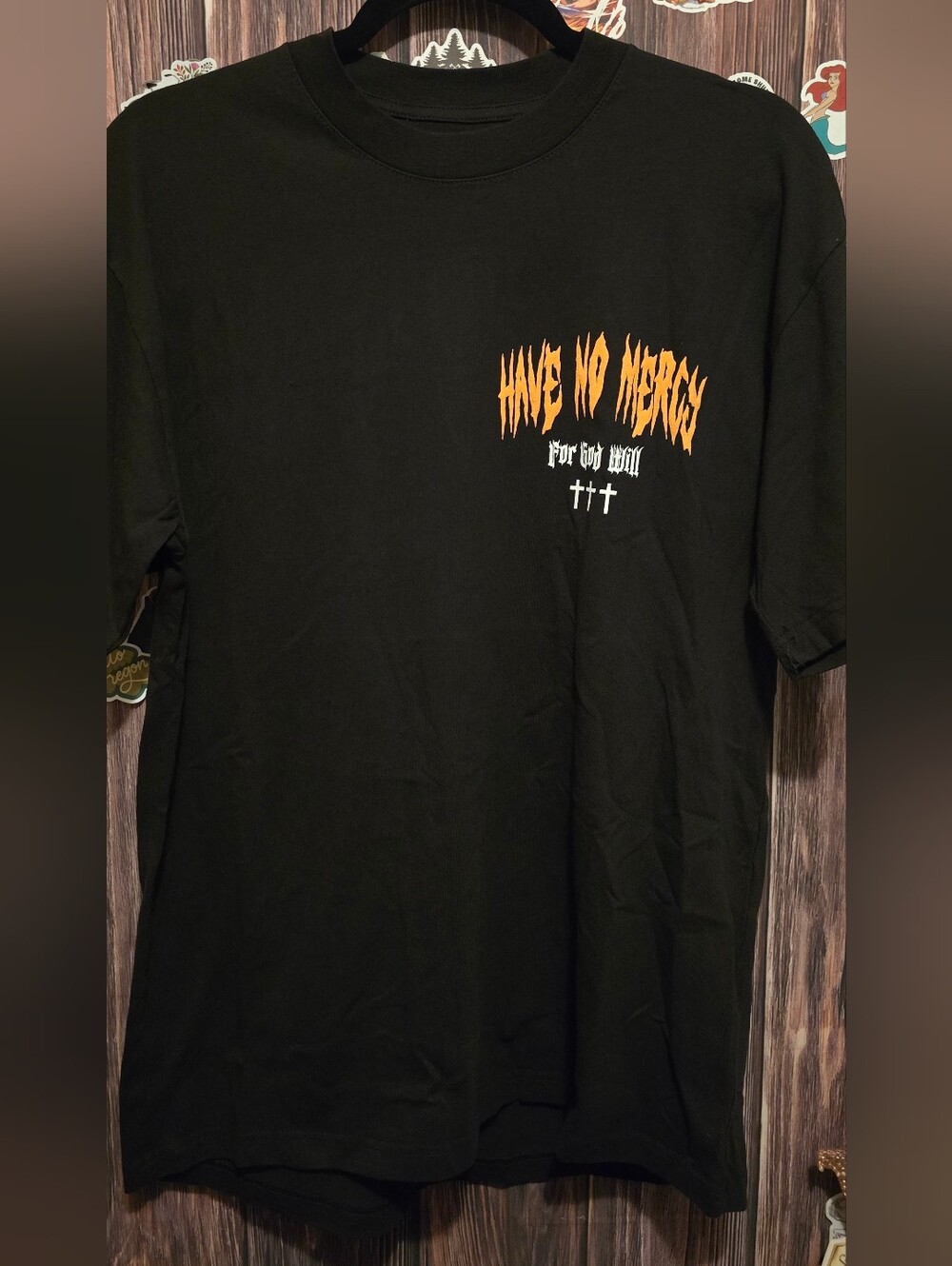 Have No Mercy Graphic Tee - Black and Orange